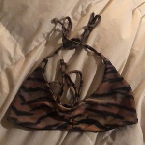 Women’s Tiger print bikini top